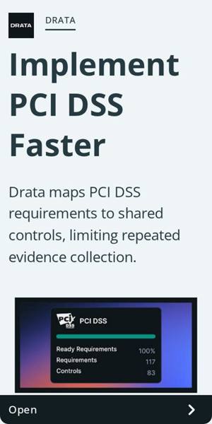 Drata Google ad: Display image ad