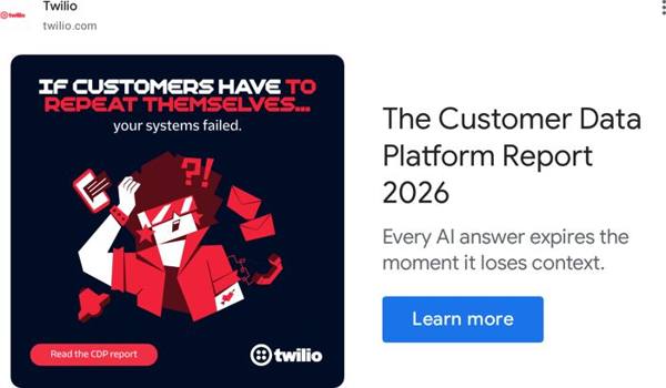Twilio Google ad: