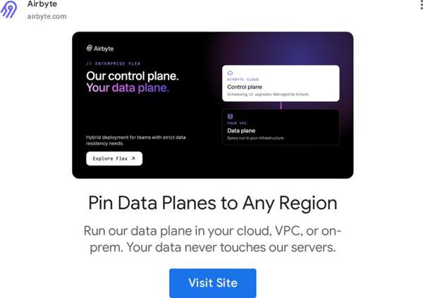 Airbyte Google ad: