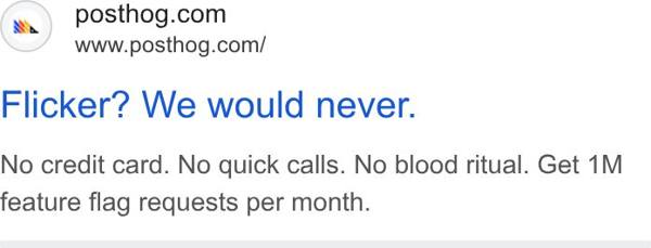 PostHog Google ad: Search text ad