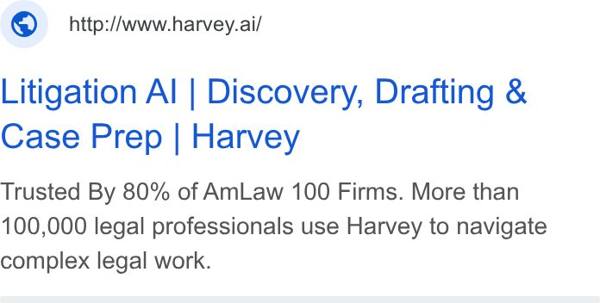 Harvey Google ad: