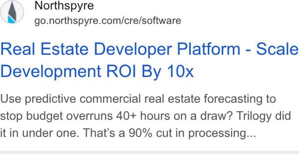 Northspyre Google ad: 