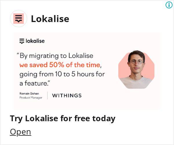 Lokalise Google ad: 