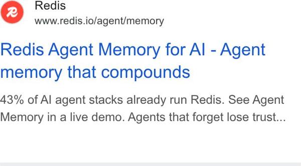 Redis Google ad: 