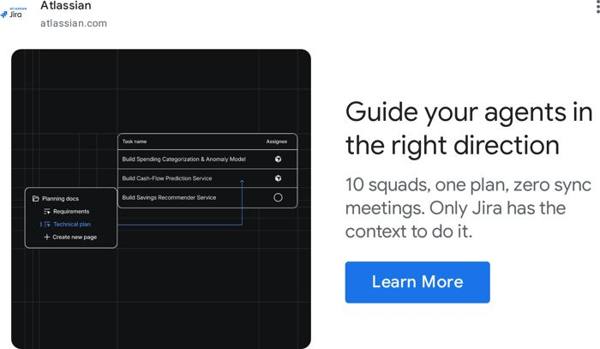 Atlassian Google ad: