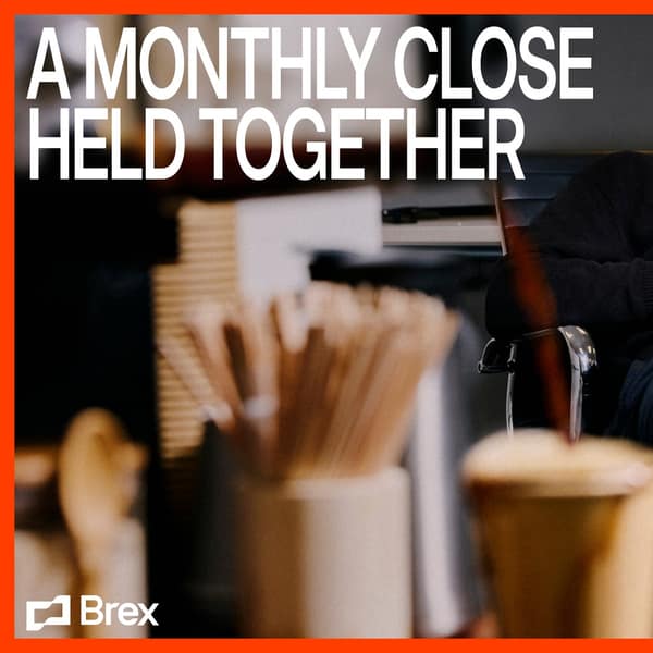 Brex LinkedIn ad: Manual reconciliation is a tax on your team.