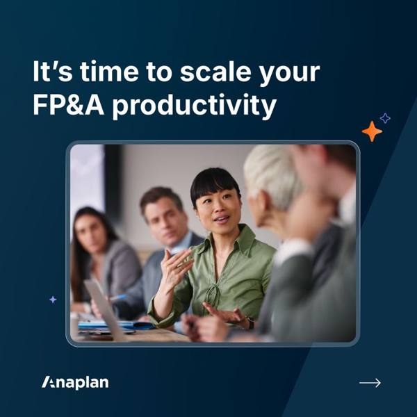 Anaplan LinkedIn ad: Probabilistic AI + deterministic calculations = FP&A gamechanger.