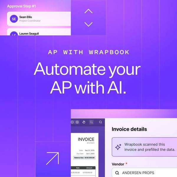 Wrapbook LinkedIn ad: Introducing your new AP process, supercharged with artificial intelligence.