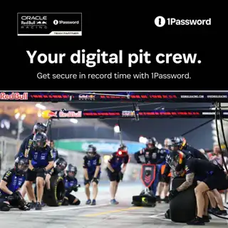 1Password Meta ad: Your digital pit crew
