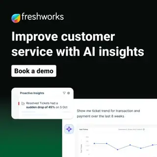 Freshworks Meta ad: Stay ahead with AI-powered business intelligence