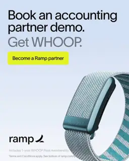Ramp Meta ad: Ramp Accounting Partner Demo + Free WHOOP