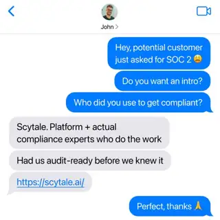 Scytale Meta ad: Tools alone don't get you compliant. Scytale combines automation with dedicated compliance experts to guide you through the entire SOC 2 process and get you compliant 90% faster.