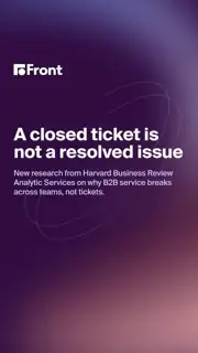Front Meta ad: A closed ticket isn't resolved