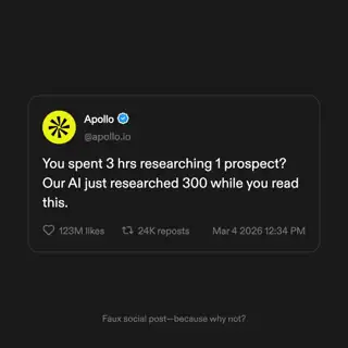 Apollo.io Meta ad: Discover why 4M+ teams use Apollo.