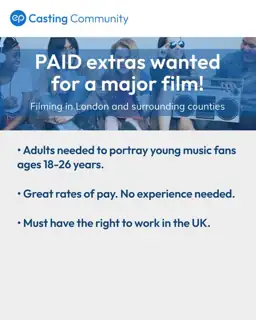 Entertainment Partners Meta ad: PAID extras wanted