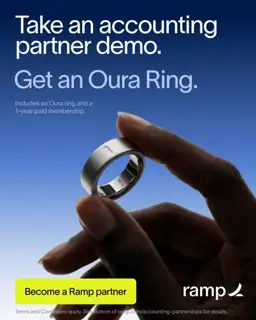 Ramp Meta ad: Free Oura Ring for Accounting Partners