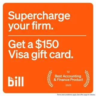 BILL Meta ad: Grow your firm like a boss and get a $150 Visa gift card.