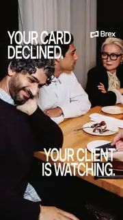 Brex Meta ad: No declined cards.