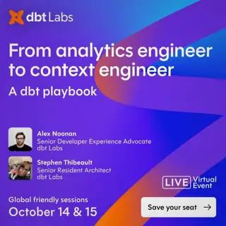 dbt Labs Meta ad: Build context pipelines your agents can trust