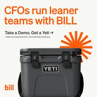 BILL Meta ad: Have over 20 employees? Book a demo, claim a free YETI cooler.