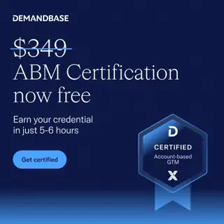 Demandbase Meta ad: Free Account-Based GTM Certification – Limited Time Offer!