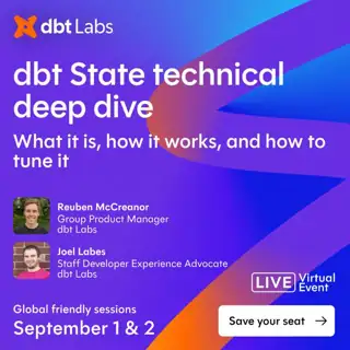 dbt Labs Meta ad: Save your spot for Sept 1 or 2