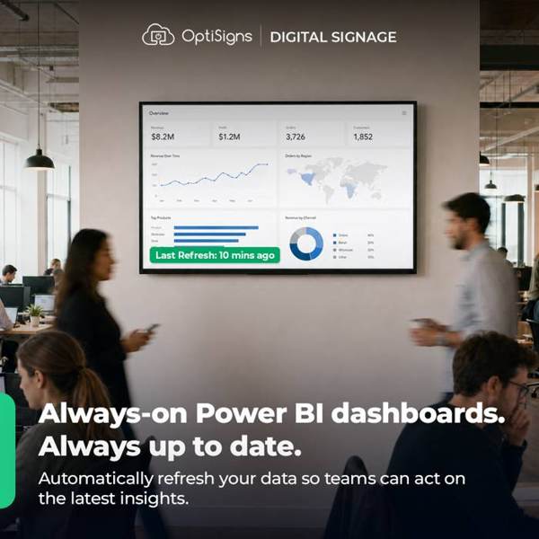 OptiSigns Meta ad: Display Power BI Dashboards on Any TV