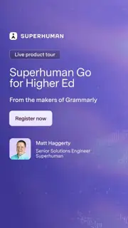 Superhuman Meta ad: See Superhuman Go for Education in Action