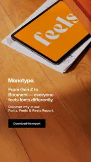 Monotype Meta ad: See what makes type resonate across generations.