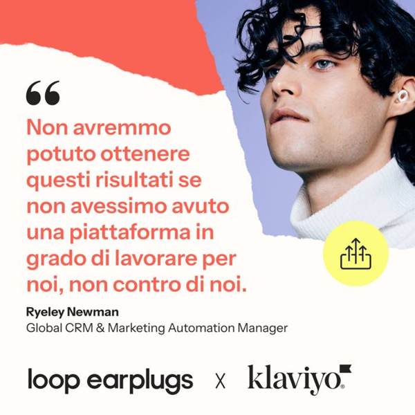 Klaviyo Meta ad: Potenziato da Klaviyo, la piattaforma pensata per il B2C.