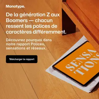 Monotype Meta ad: Comment chaque génération voit la typographie