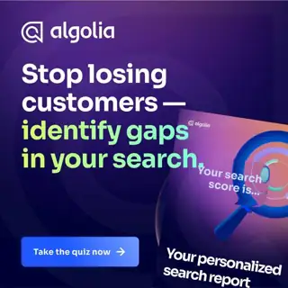 Algolia Meta ad: Get your report in less than two minutes