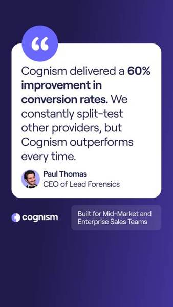 Cognism Meta ad: