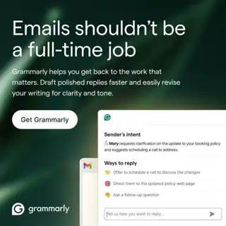 Grammarly Meta ad: Start faster. Finish stronger.