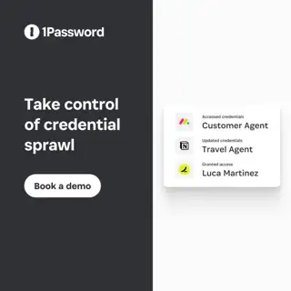 1Password Meta ad: Flexible (several images)