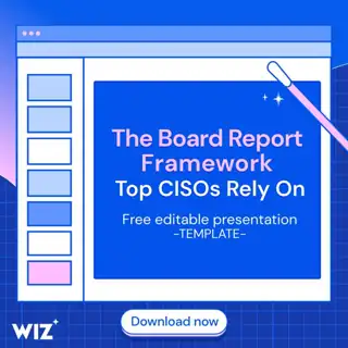 Wiz Meta ad: [Free Template] The CISO Board Deck That Gets Buy-In