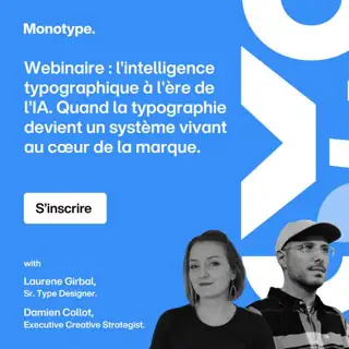 Monotype Meta ad: L'IA accélère la création. La typographie, elle, garde le cap : cohérence, gouvernance, expressivité de marque. 🎯 Un webinar Monotype avec Damien Collot & Laurène Girbal.