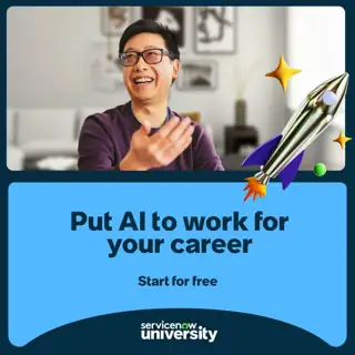 ServiceNow Meta ad: Start learning for free at ServiceNow University