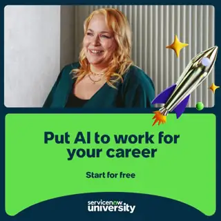 ServiceNow Meta ad: Start learning for free at ServiceNow University