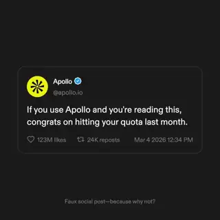 Apollo.io Meta ad: Discover why 4M+ teams use Apollo.