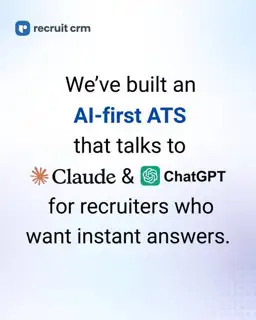 Recruit CRM Meta ad: Book a demo with Recruit CRM
