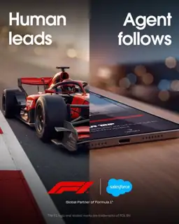 Salesforce Meta ad: Human being. Agent doing.