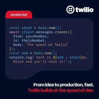 Twilio Meta ad: Build fast, launch reliably