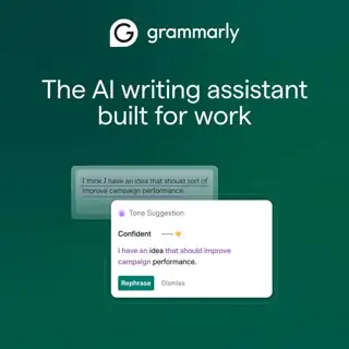 Grammarly Meta ad: Write with Grammarly. Sound like you.
