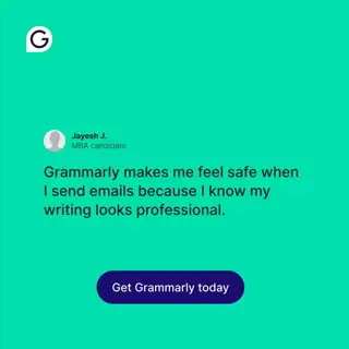 Grammarly Meta ad: Your AI writing assistant