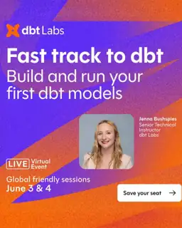 dbt Labs Meta ad: Join us June 4 at 1pm BST