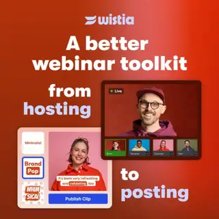 Wistia Meta ad: Webinars made easy