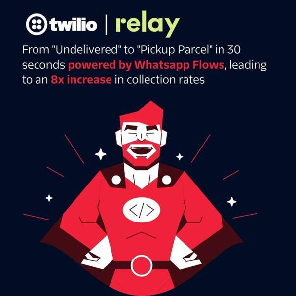 Twilio Meta ad: How Relay Scaled Deliveries 7x Using WhatsApp