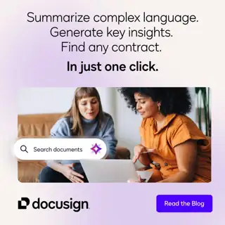 Docusign Meta ad: Docusign AI digitizes and organizes