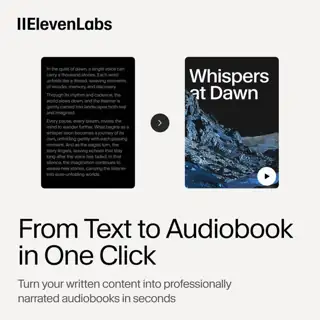 ElevenLabs Meta ad: ElevenLabs | #1 Voice AI for Writers | Trusted by 1,000,000+ Creators